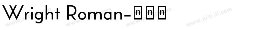 Wright Roman字体转换